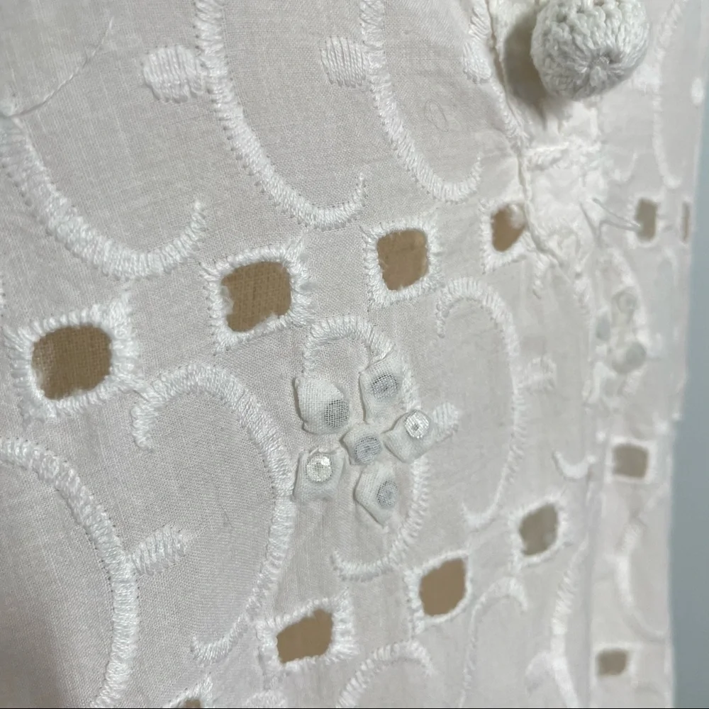 White Eyelet Beach Coverups